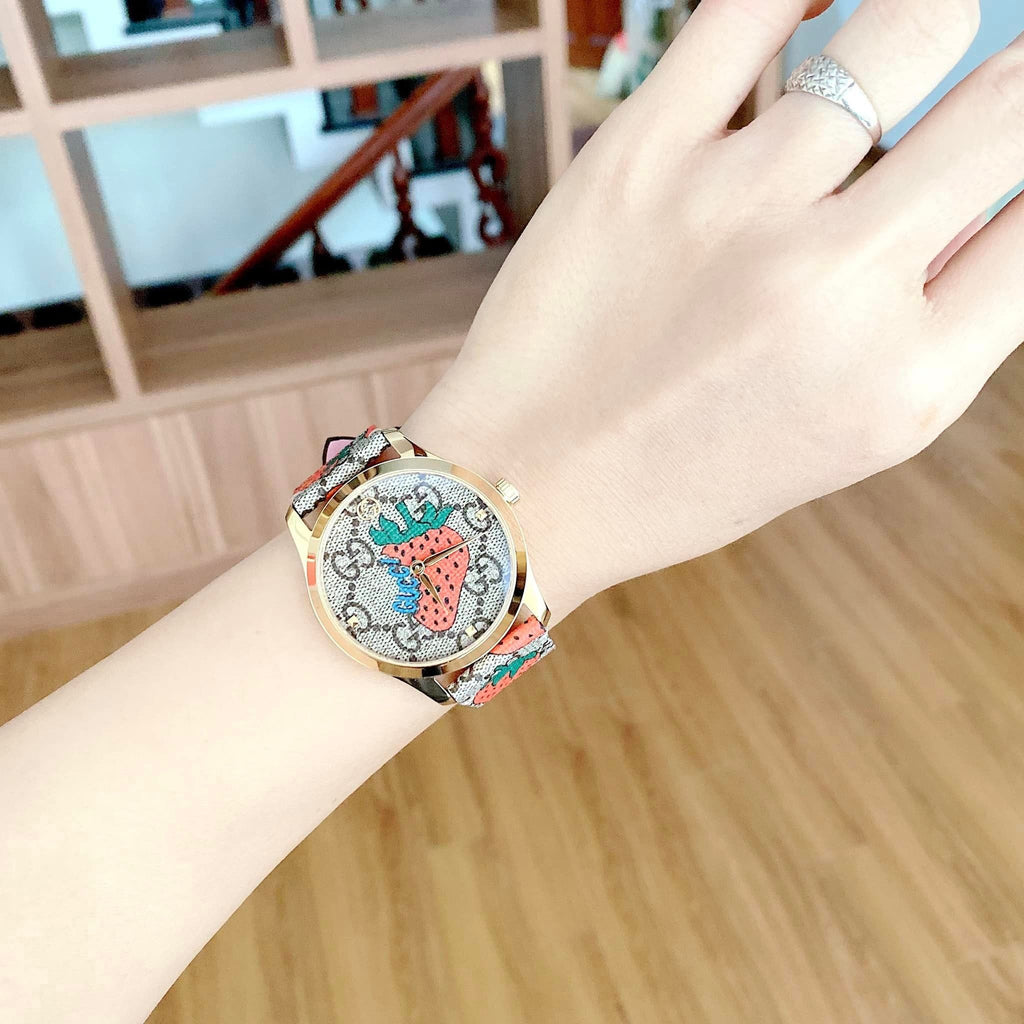 Gucci G Timeless Brown Dial Brown Leather Strap Watch For Women - YA1264133 Buy Now By Gucci