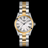 Tissot T Wave Quartz Mother of Pearl Dial Two Tone Steel Strap Watch for Women - T112.210.22.113.00 Buy Now By Tissot