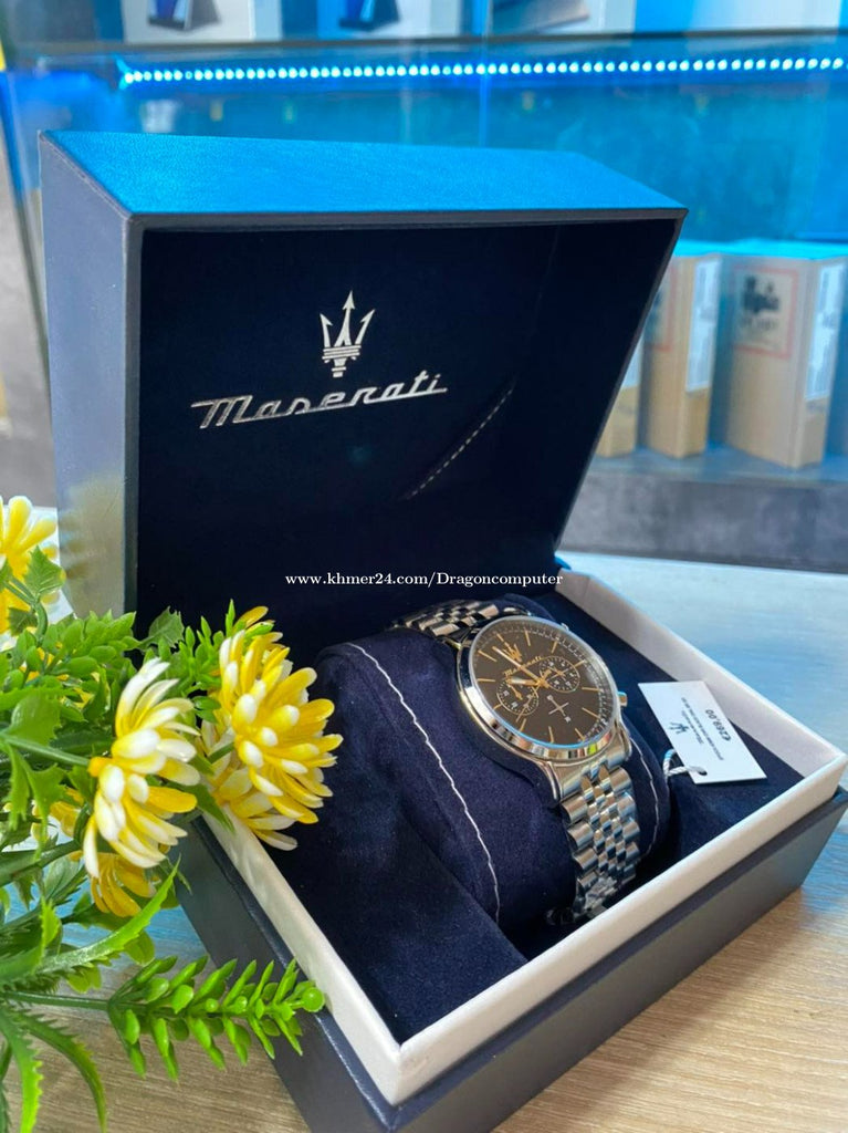 Maserati Epoca Chronograph Black Dial Silver Steel Strap Watch For Men - R8873618017 Buy Now By Maserati