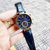 Michael Kors Sawyer Blue Dial Blue Leather Strap Watch for Women - MK2425 Buy Now By Michael Kors