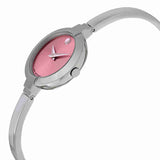 Movado Bela Museum Pink Dial Silver Steel Strap Watch For Women - 0606596 Buy Now By Movado