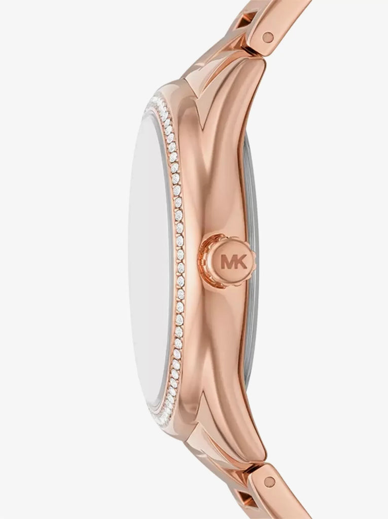 Michael Kors Janelle Quartz Maroon Dial Rose Gold Steel Strap Watch For Women - MK7382 Buy Now By Michael Kors