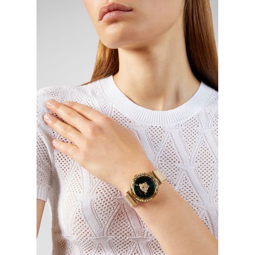 Versace Palazzo Empire Greca Green Dial Gold Mesh Bracelet Watch for Women - VEDV00819 Buy Now By Versace