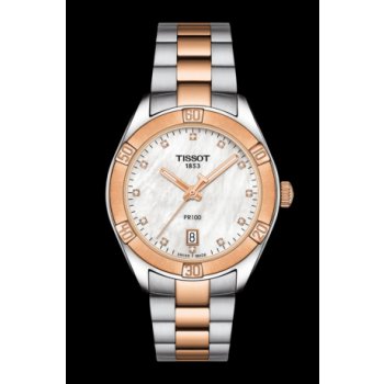 Tissot PR 100 Sport Chic Diamonds Mother of Pearl Dial Two Tone Steel Strap Watch for Women - T101.910.22.116.00 Buy Now By Tissot