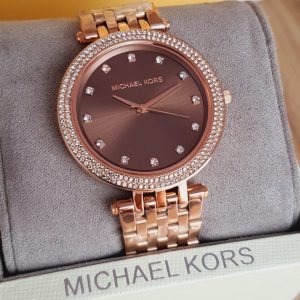 Michael Kors Darci Brown Dial Rose Gold Stainless Steel Strap Watch for Women - MK3217 Buy Now By Michael Kors
