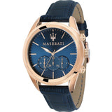 Maserati Traguardo Chronograph Blue Dial Blue Leather Strap Watch for Men - R8871612015 Buy Now By Maserati
