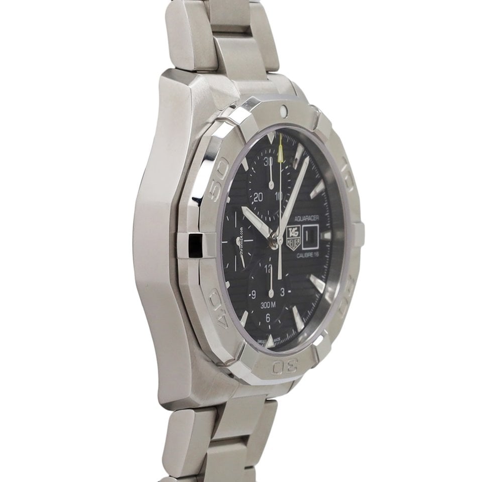 Tag Heuer Aquaracer Automatic Chronograph Black Dial Silver Steel Strap Watch for Men - CAY2110.BA0927 Buy Now By Tag Heuer