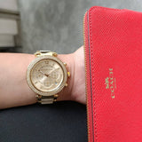 Michael Kors Parker Chronograph Gold Dial Gold Steel Strap Watch For Women - MK6831 Buy Now By Michael Kors