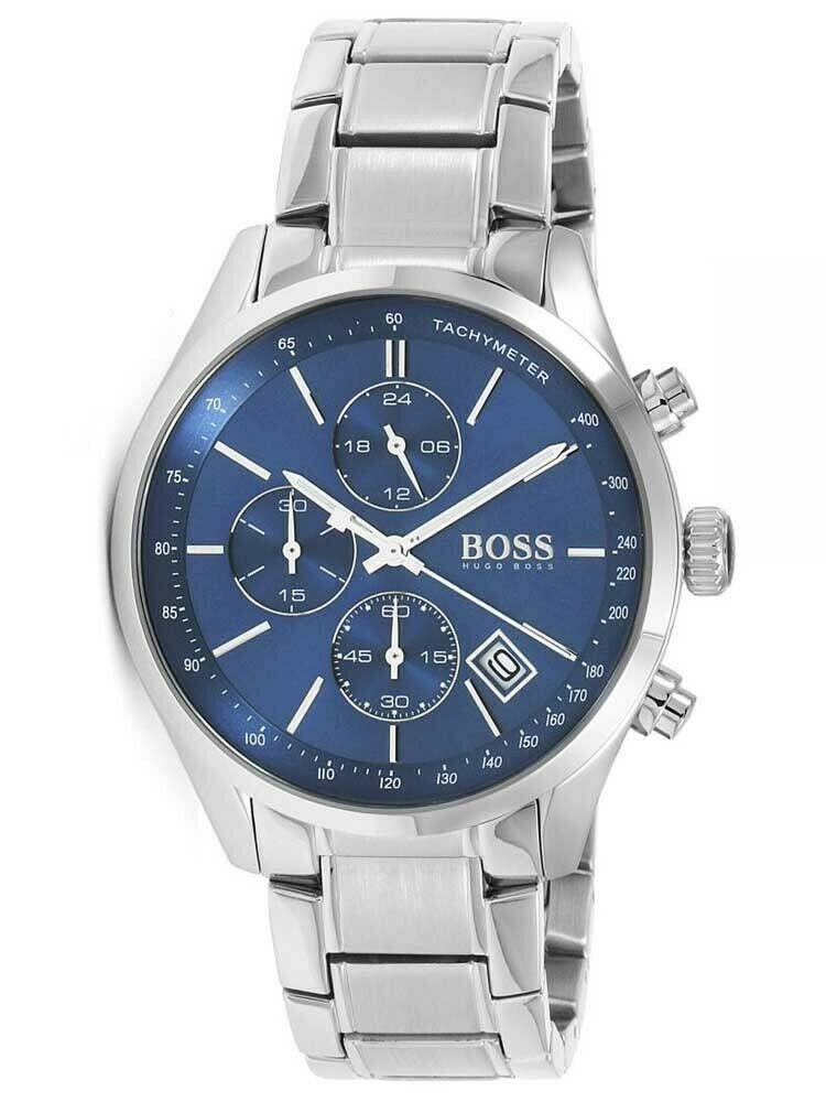 Hugo Boss Grand Prix Blue Dial Silver Steel Strap Watch for Men - 1513478 Buy Now By Hugo Boss