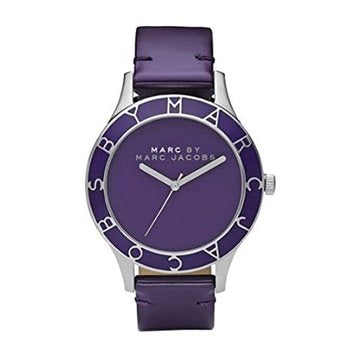 Marc Jacobs Blade Purple Dial Purple Leather Strap Watch for Women - MBM1158 Buy Now By Marc Jacobs