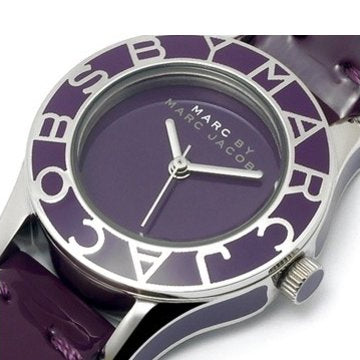 Marc Jacobs Blade Purple Dial Purple Leather Strap Watch for Women - MBM1158 Buy Now By Marc Jacobs