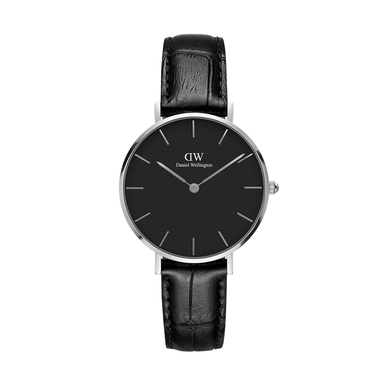 Daniel Wellington Classic Petite Reading Black Dial Black Leather Strap Watch For Women - DW00100235 Buy Now By Daniel Wellington