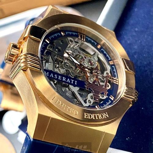Maserati Automatic Skeleton Dial Rose Gold Blue Leather Strap Watch For Men - R8821108022 Buy Now By Maserati