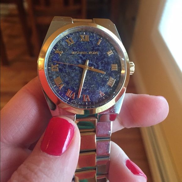 Michael Kors Channing Blue Dial Two Tone Steel Strap Watch For Women - MK5893 Buy Now By Michael Kors