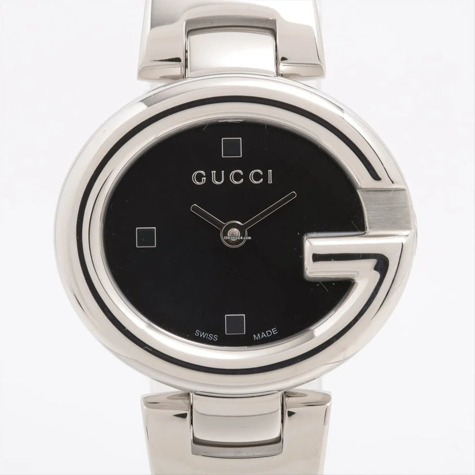 Gucci Guccisima Quartz Black Dial Silver Steel Strap Watch For Women - YA134501 Buy Now By Gucci