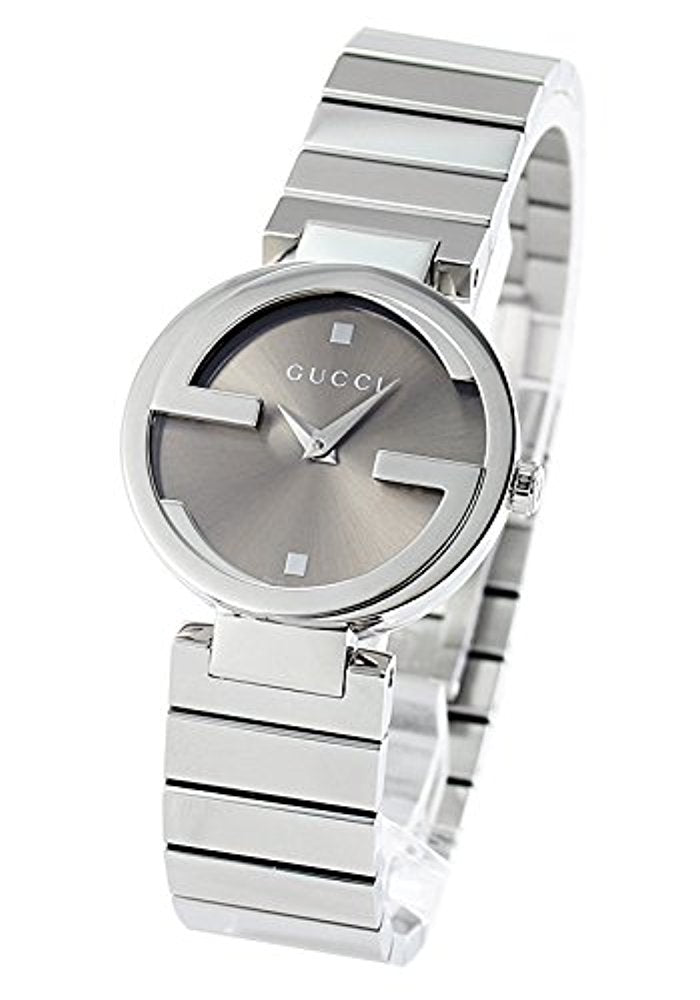 Gucci Interlocking G Brown Dial Silver Steel Strap Watch For Women - YA133506 Buy Now By Gucci