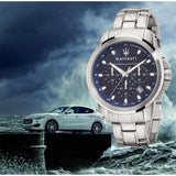 Maserati Successo Chronograph Blue Dial Silver Steel Strap Watch For Men - R8873621002 Buy Now By Maserati