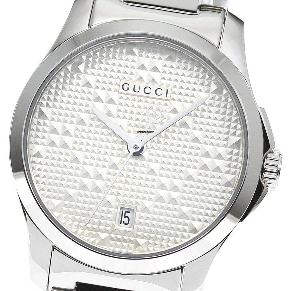 Gucci G Timeless Quartz Silver Dial Silver Steel Strap Watch For Women - YA126551 Buy Now By Gucci