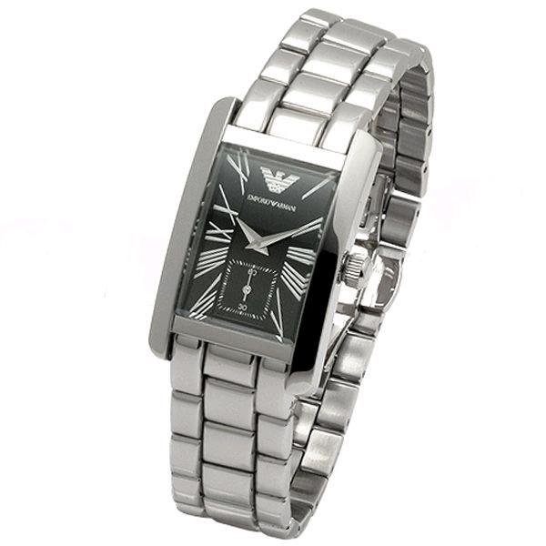 Emporio Armani Classic Black Dial Silver Stainless Steel Watch For Women - AR0157 Buy Now By Emporio Armani