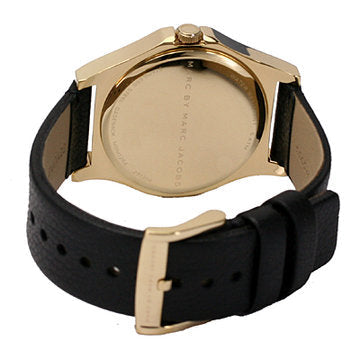 Marc Jacobs Baby Dave Gold Dial Black Leather Strap Watch for Women - MBM1264 Buy Now By Marc Jacobs