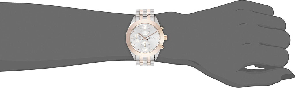 Marc Jacobs Peeker Chronograph Silver Two Tone Steel Strap Watch for Women - MBM3369 Buy Now By Marc Jacobs