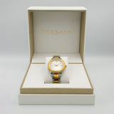 Versace Hellenyium Silver Dial Two Tone Steel Strap Watch for Women - V12030015 Buy Now By Versace