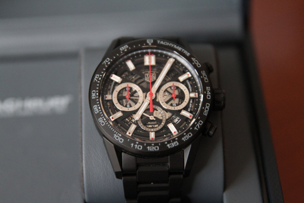 Tag Heuer Carrera Automatic Chronograph Black Dial Black Steel Strap Watch for Men - CBG2090.BH0661 Buy Now By Tag Heuer