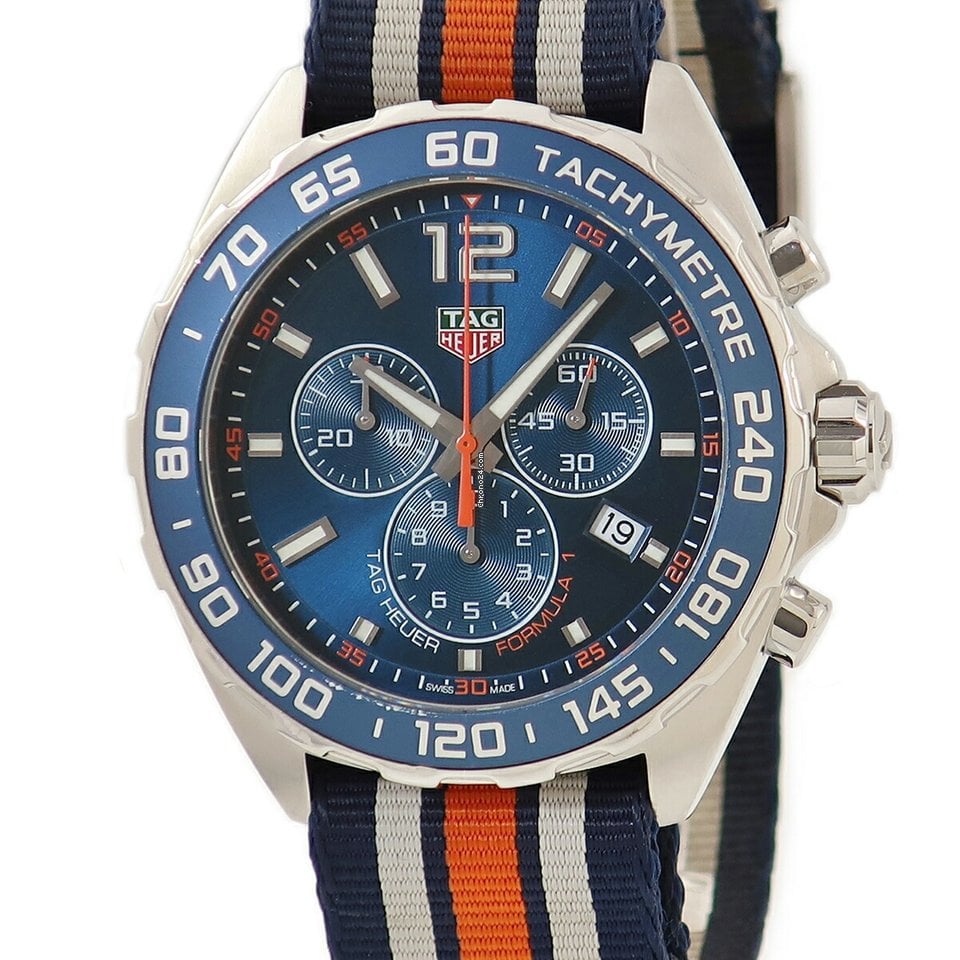 Tag Heuer Formula 1 Quartz Blue Dial Two Tone NATO Strap Watch for Men - WAZ1010.FC8196 Buy Now By Tag Heuer