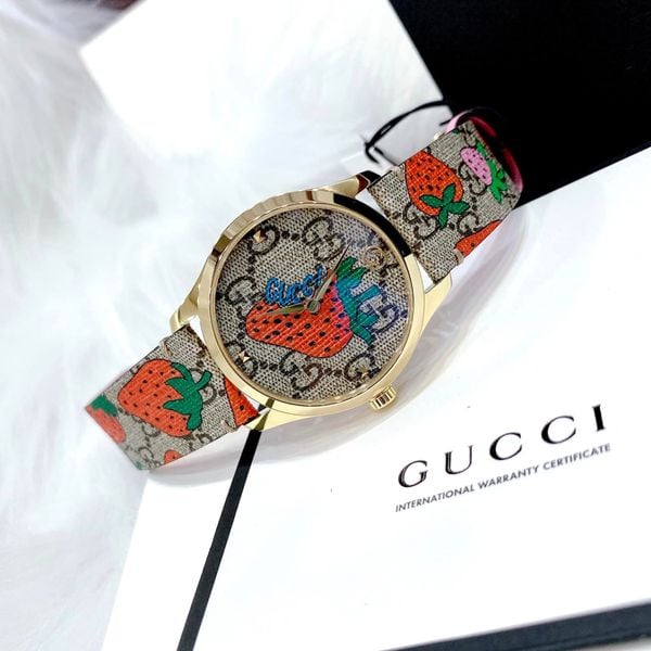 Gucci G Timeless Brown Dial Brown Leather Strap Watch For Women - YA1264133 Buy Now By Gucci