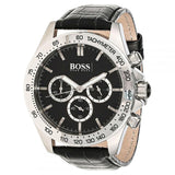 Hugo Boss Ikon Black Dial Black Leather Strap Watch for Men - 1513178 Buy Now By Hugo Boss