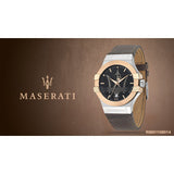Maserati Potenza Black Dial Brown Leather Strap Watch For Men - R8851108014 Buy Now By Maserati