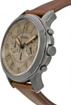 Fossil Grant Chronograph Brown Dial Brown Leather Strap Watch for Men - FS5214 Buy Now By Fossil