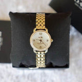 Coach Delancey Mother of Pearl Dial Gold Steel Strap Watch for Women - 14502478 Buy Now By Coach