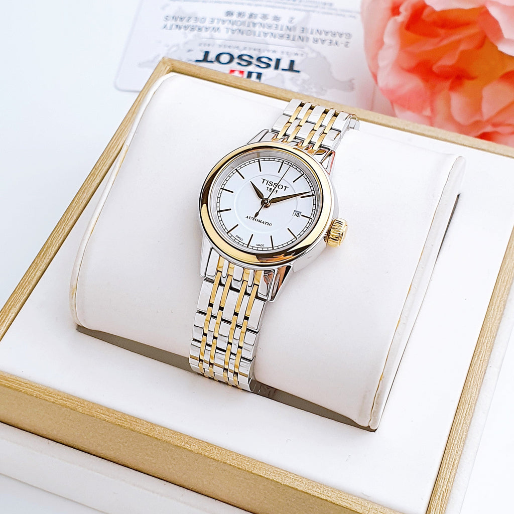 Tissot Carson Automatic Silver Dial Two Tone Steel Strap Watch For Women - T085.207.22.011.00 Buy Now By Tissot