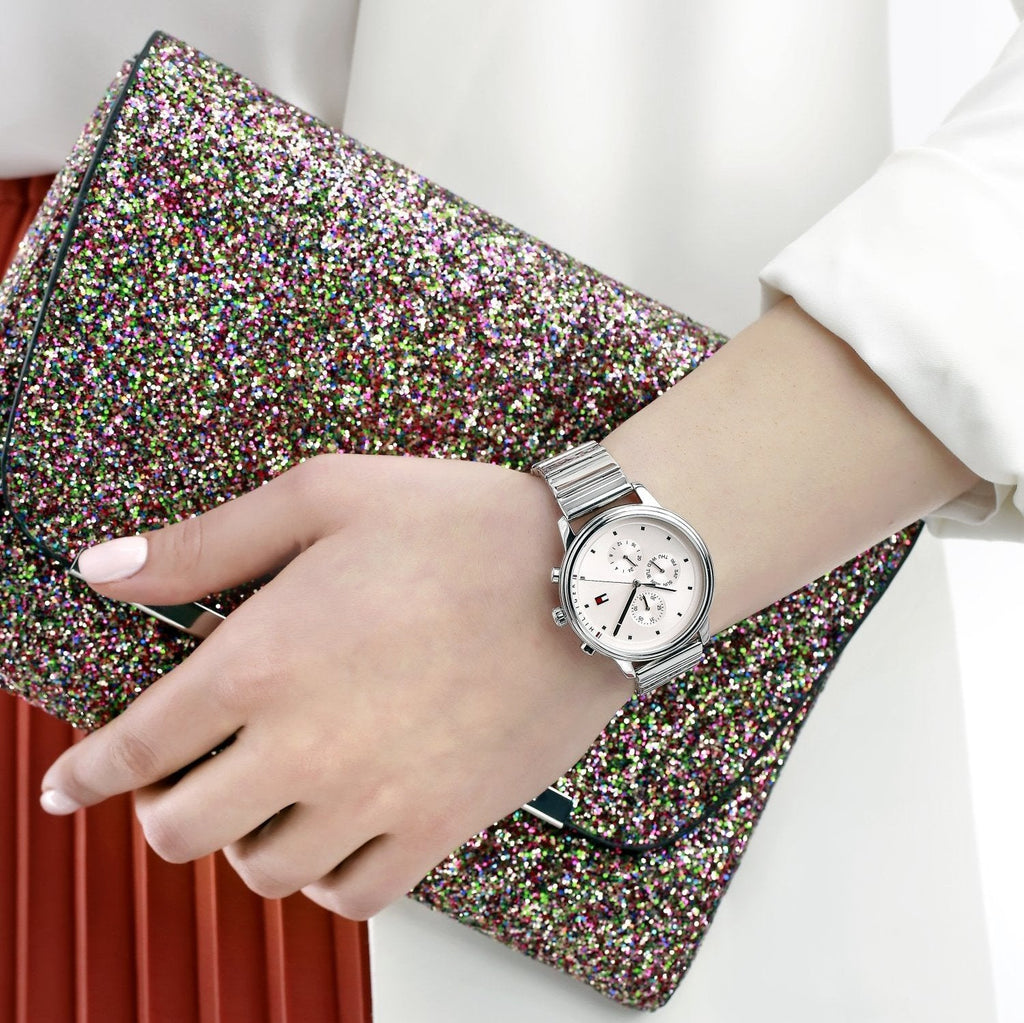 Tommy Hilfiger Blake Pink Dial Silver Steel Strap Watch for Women - 1781904 Buy Now By Tommy Hilfiger