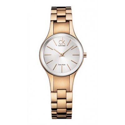 Calvin Klein Simplicity White Dial Rose Gold Steel Strap Watch for Women - K4323520 Buy Now By Calvin Klein
