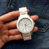 Fossil Ceramic White Dial White Ceramic Strap Watch for Women - CE1002 Buy Now By Fossil
