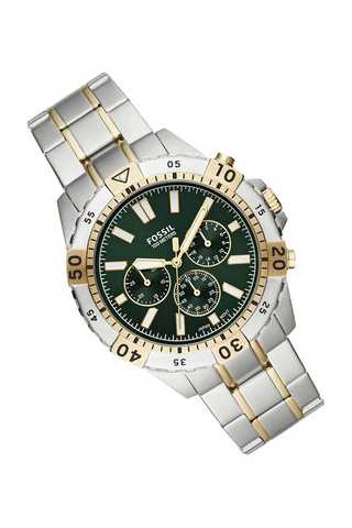 Fossil Garrett Chronograph Green Dial Two Tone Steel Strap Watch for Men - FS5622 Buy Now By Fossil