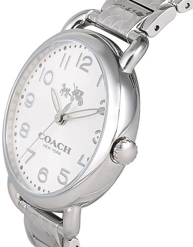 Coach Delancey White Dial Silver Steel Strap Watch for Women - 14502495 Buy Now By Coach