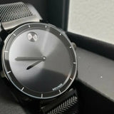 Movado Bold Black Dial Black Mesh Bracelet Watch For Men - 3600261 Buy Now By Movado