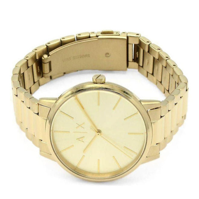 Armani Exchange Cayde Analog Gold Dial Gold Steel Strap Watch For Men - AX2707 Buy Now By Armani Exchange