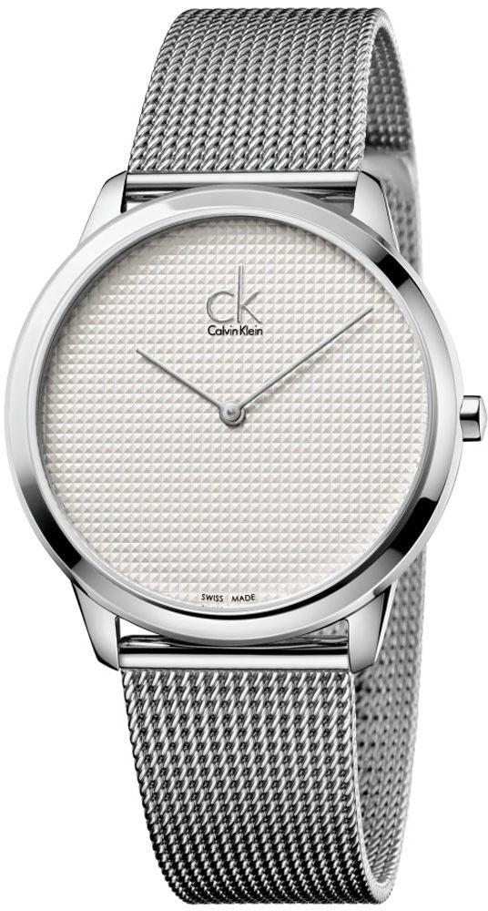 Calvin Klein Minimal White Dial Silver Mesh Bracelet Watch for Men - K3M2112Y Buy Now By Calvin Klein