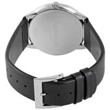 Calvin Klein Minimal Diamonds Black Dial Black Leather Strap Watch for Men - K3M211CS Buy Now By Calvin Klein