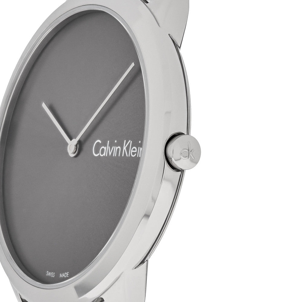 Calvin Klein Minimal Grey Dial Silver Mesh Bracelet Watch for Men - K3M211Y3 Buy Now By Calvin Klein