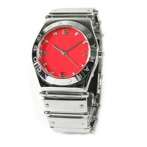 Marc Jacobs Classic Red Dial Silver Steel Strap Watch for Women - MBM3031 Buy Now By Marc Jacobs