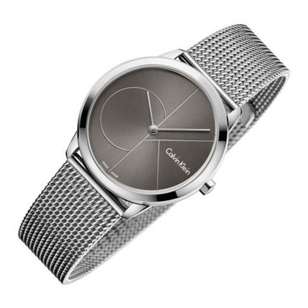 Calvin Klein Minimal Black Dial Silver Mesh Bracelet Watch for Women - K3M22123 Buy Now By Calvin Klein
