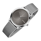Calvin Klein Minimal Black Dial Silver Mesh Bracelet Watch for Women - K3M22123 Buy Now By Calvin Klein