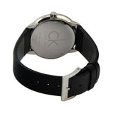 Calvin Klein Minimal Grey Dial Black Leather Strap Watch for Men - K3M221C4 Buy Now By Calvin Klein