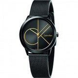 Calvin Klein Minimal Black Dial Black Mesh Bracelet Watch for Women - K3M224X1 Buy Now By Calvin Klein