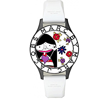 Marc Jacobs Miss Marc Flower White Dial White Silicone Strap Watch for Women - MBM5513 Buy Now By Marc Jacobs